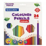 Карандаши цветные Brauberg Premium шестигранные (24 цв.)