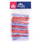 Коклюшки для волос Dewal волна, красно-голубые, 10,5 мм (12 шт)