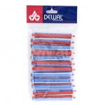 Коклюшки для волос Dewal прямые, красно-голубые, 9 мм (12 шт)