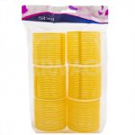 Бигуди-липучки Sibel 4167049 желтые, 66 мм (6 шт)