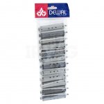 Коклюшки для волос Dewal короткие, серо-черные, 16 мм (12 шт)