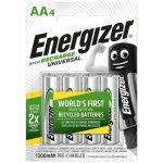 Аккумулятор пальчиковый Energizer Recharge Universal AA 1300 мАч (4 шт)