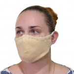 Маска Хозяюшка многоразовая с отсеком для сменных фильтров, бежевая (1 шт)