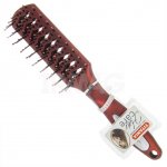 Щетка для волос Titania 08027 9 рядов, нейлоновые штифты, туннельная, велюр