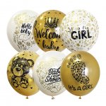 Шар воздушный Latex Occidental Welcome Baby Girl (1 шт)