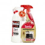 Набор для уборки (Жироудалитель Sanita + Белизна Sanfor)