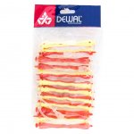 Коклюшки для волос Dewal волна, красно-желтые, 8,5 мм 12 шт)