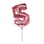 Шар воздушный Yachen Rose Gold самонадувной из фольги Цифры (18 см)