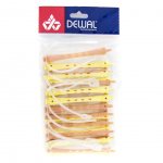 Коклюшки для волос Dewal прямые, желто-розовые, 7 мм (12 шт)