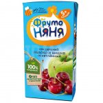 Сок ФрутоНяня с 5 мес. Яблоко вишня осветленный (200 мл)