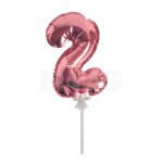 Шар воздушный Yachen Rose Gold самонадувной из фольги Цифры (18 см)