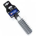 Щетка для волос Dewal двухсторонняя, 9 рядов, туннельная, черная