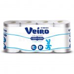 Туалетная бумага Veiro 2 слоя Домашняя Белая (8 шт)