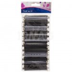 Бигуди-коклюшки для химический завивки Sibel 4500839 длинные, серо-черные, 16 мм (12 шт)