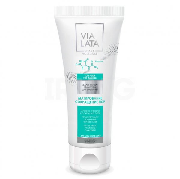 Гель-пенка для умывания Via Lata увлажняющая Матирование сокращение пор ...