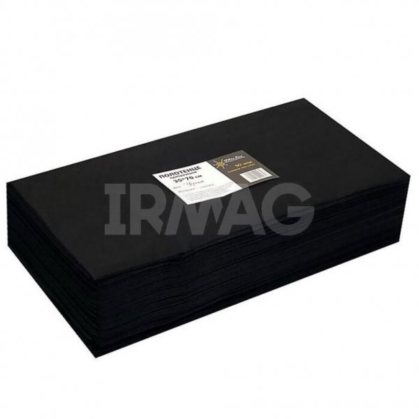 Полотенце одноразовое White Line пачка 35 x 70 см Черное (50 шт)