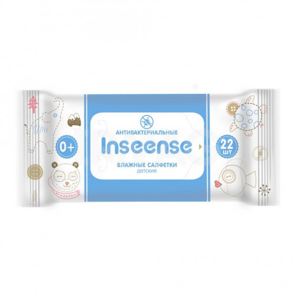Влажные салфетки Inseense Детские антибактериальные (22 шт)