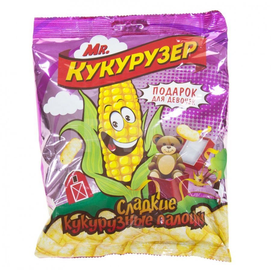 Кукурузные палочки с игрушкой для девочек фото