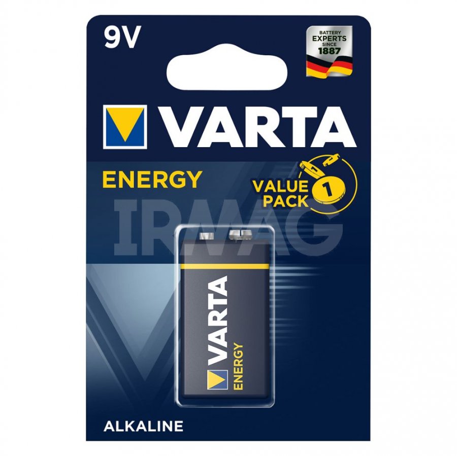 Батарейки Varta Energy щелочные 9V (1 шт.) - IRMAG.RU