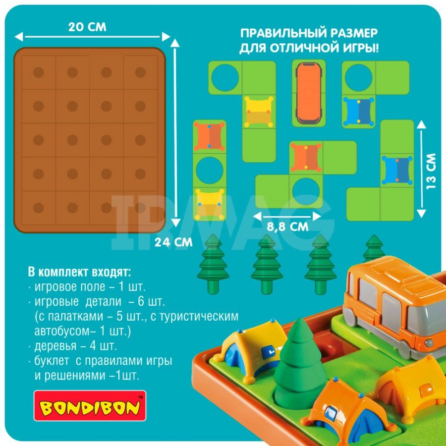 Игра настольная Bondibon БондиЛогика Палаточный городок Загадки местности  5+ - IRMAG.RU