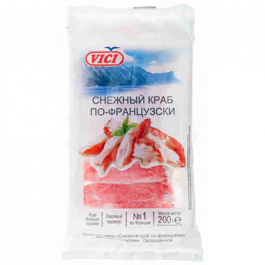 Крабовое мясо Vici Снежный краб по-французски (200 г) - IRMAG.RU