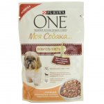 Корм для собак Purina One Моя собака Курица, рис, томаты (100 г)