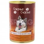 Корм для собак Собачье счастье Говядина с потрошками (410 г)