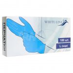 Перчатки White Line нитриловые, голубые (100 шт.)