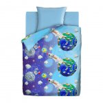 Постельное белье ОТК 1,5-спальное Детское Непоседа Пластилиновый космос