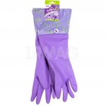 Перчатки хозяйственные Meine Liebe Чистенот латексные с манжетой Размер M