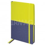 Блокнот Brauberg Duo под кожу клетка Зеленый Фиолетовый (80 л.)