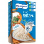 Рис Мистраль Янтарь пропаренный длиннозерный в пакетиках (80 г*5 шт)