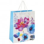 Пакет подарочный Золотая сказка Весенний букет (26 х 12,7 х 32,4 см)