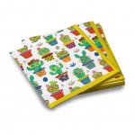 Салфетки бумажные ND Play трехслойные Кактус-1 33 х 33 см (20 шт.)