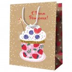 Пакет подарочный Meshu крафт торт (26 х 32 х 12 см)