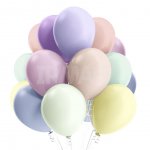 Набор шаров воздушных Brauberg Kids ассорти Макарунс 12 х 30 см (30 шт)