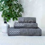 Полотенце махровое Fine Line Бордюр Эстет Серый (70 x 130 см)