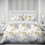 Постельное белье Fine Line перкаль 1,5-спальное Золотые лилии