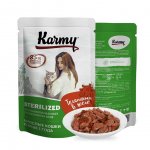 Корм влажный для кошек Karmy Sterilized Телятина в желе (80 г)