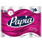 Туалетная бумага Papia 3 слоя Белая (12 шт)