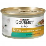 Корм для кошек Gourmet Gold Двойное удовольствие с Кроликом и печенью (85 г)