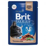 Корм влажный для кошек Brit Premium для стерилизованных кошек с Куриной печенью (85 г)