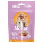 Лакомство для собак и щенков Molina для мелких пород Палочки Индейка (50 г)