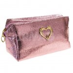 Косметичка AMB блестящая Сердце (18 х 10 х 8 см)