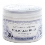 Мыло для бани Травы и сборы Агафьи Белое (500 мл)