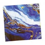 Салфетки бумажные ND Play трехслойные Смола синяя 33 х 33 см (20 шт)