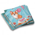 Салфетки бумажные ND Play трехслойные Корги 33 х 33 см (20 шт)