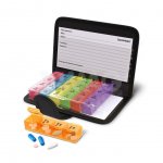 Контейнер-органайзер для лекарств и витаминов Daswerk Таблетница 7 дней/4 приема в чехле