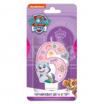 Свеча в торт ND Play Щенячий патруль Парафиновая для девочек