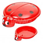 Песочница-бассейн Божья коровка с крышкой
